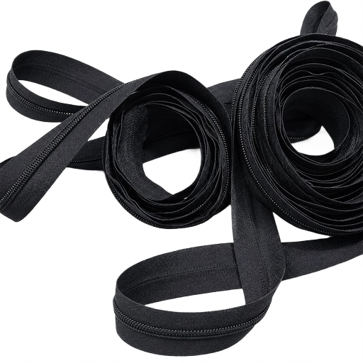 No. 5 Black Zipper Chain Strip 1 meter – For Bags, Handbags, Pouches & DIY Sewing