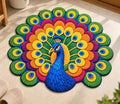 Colorful Non-Slip 3D Peacock Bathroom Mat (30*31 inches) (Pack of 1)